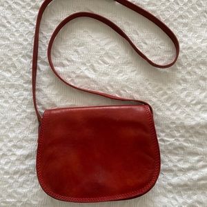 Red Italian Leather Bag